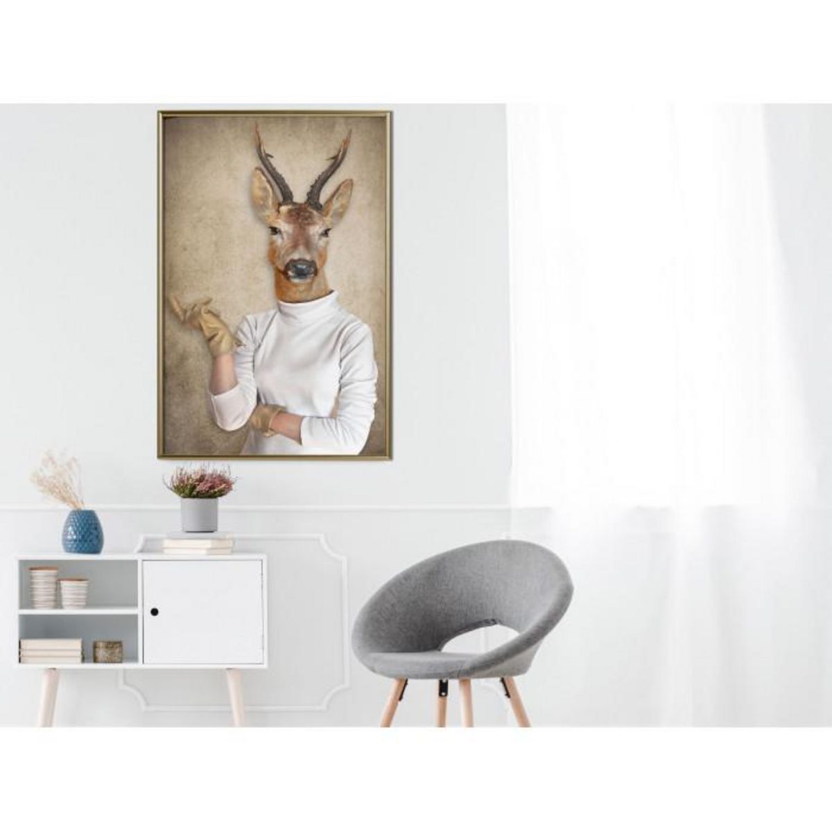 Paris Prix Affiche Murale Encadrée  Animal Alter Ego Capreolus