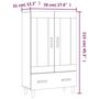 Voir la diapositive 6 : VIDAXL Buffet haut Blanc 70x31x115 cm Bois d'ingenierie
