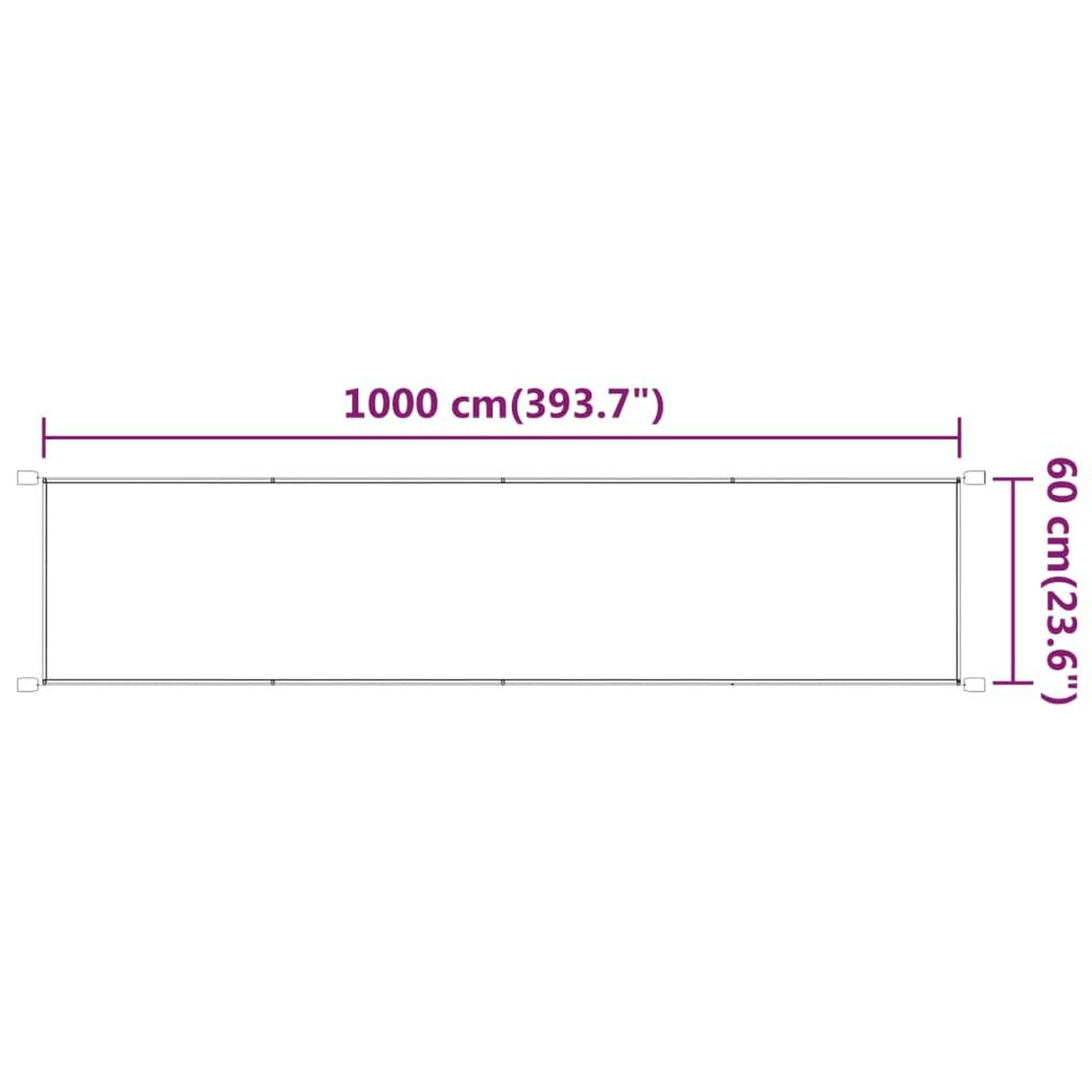 Voir la diapositive 6 : VIDAXL Auvent vertical Beige 60x1000 cm Tissu oxford