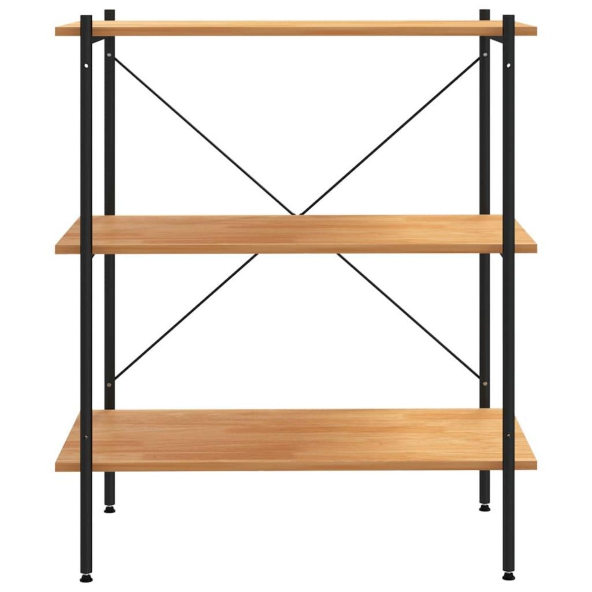 VIDAXL Etagere a 3 niveaux Noir et chene 80x40x92 cm