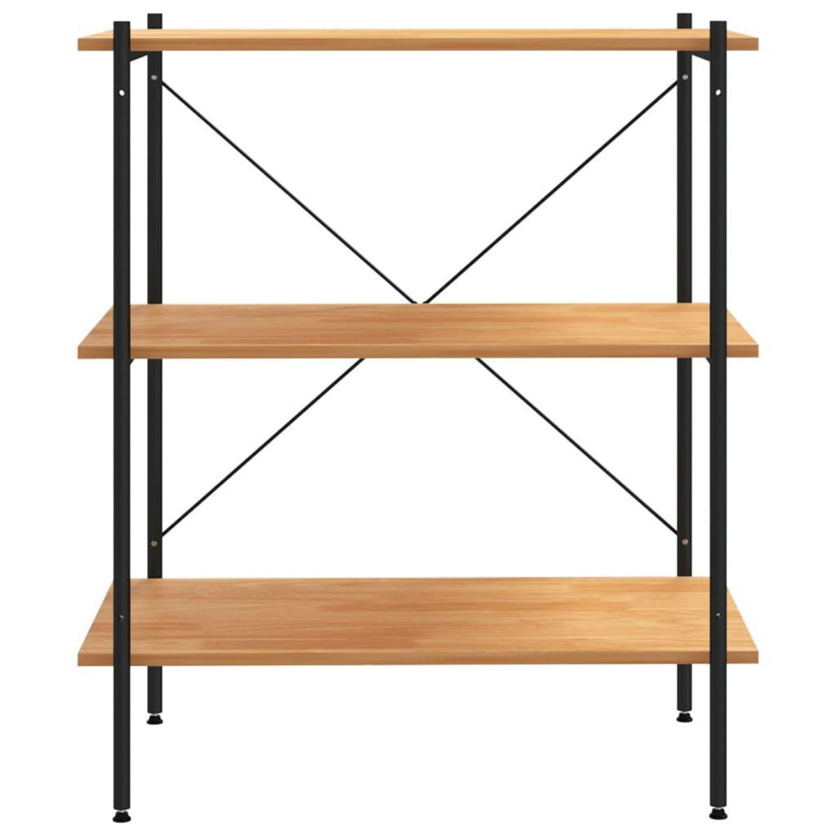 VIDAXL Etagere a 3 niveaux Noir et chene 80x40x92 cm