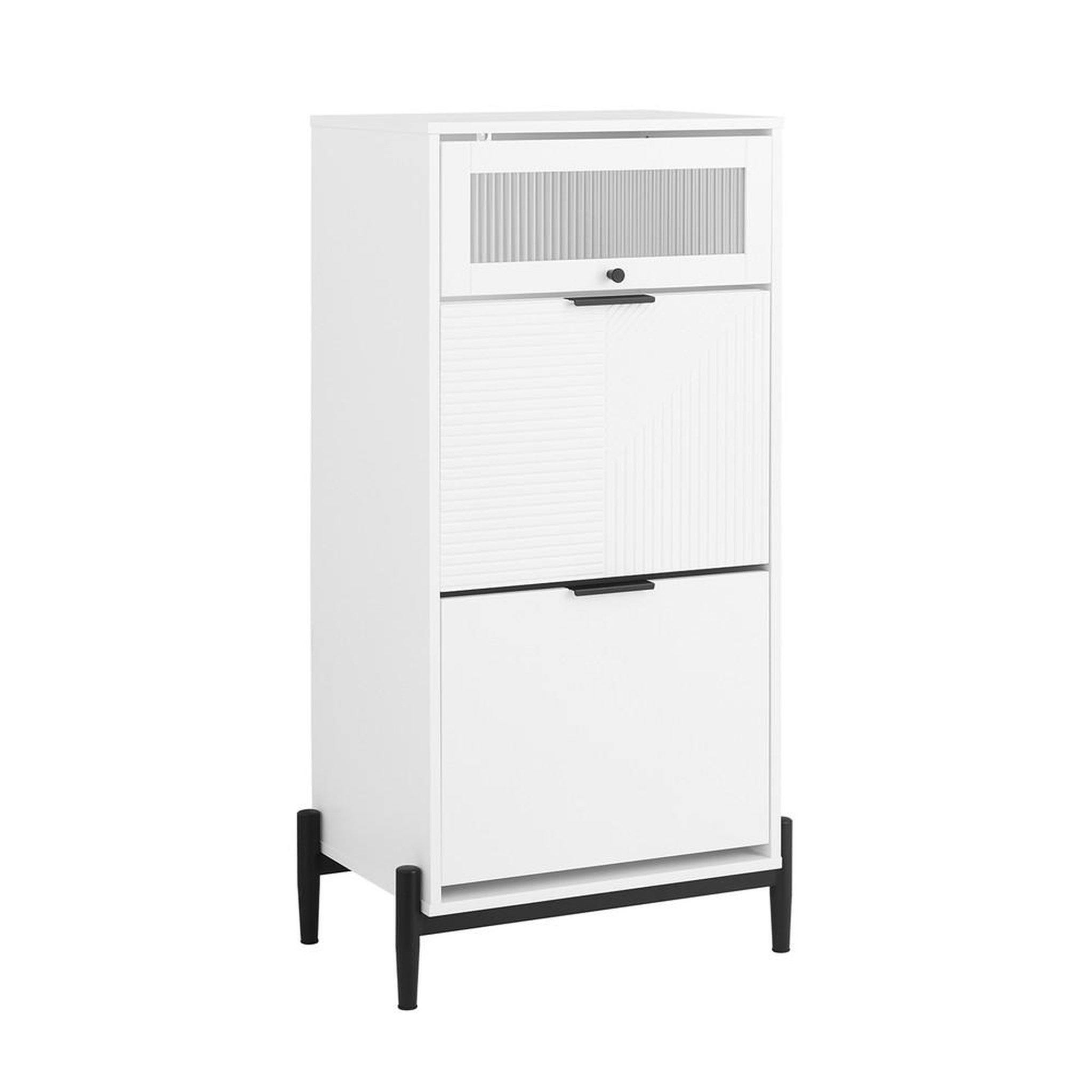 SOBUY SoBuy - Buffet Bas à un tiroir - Blanc - 59x40x115cm - Moderne - FSB95-W