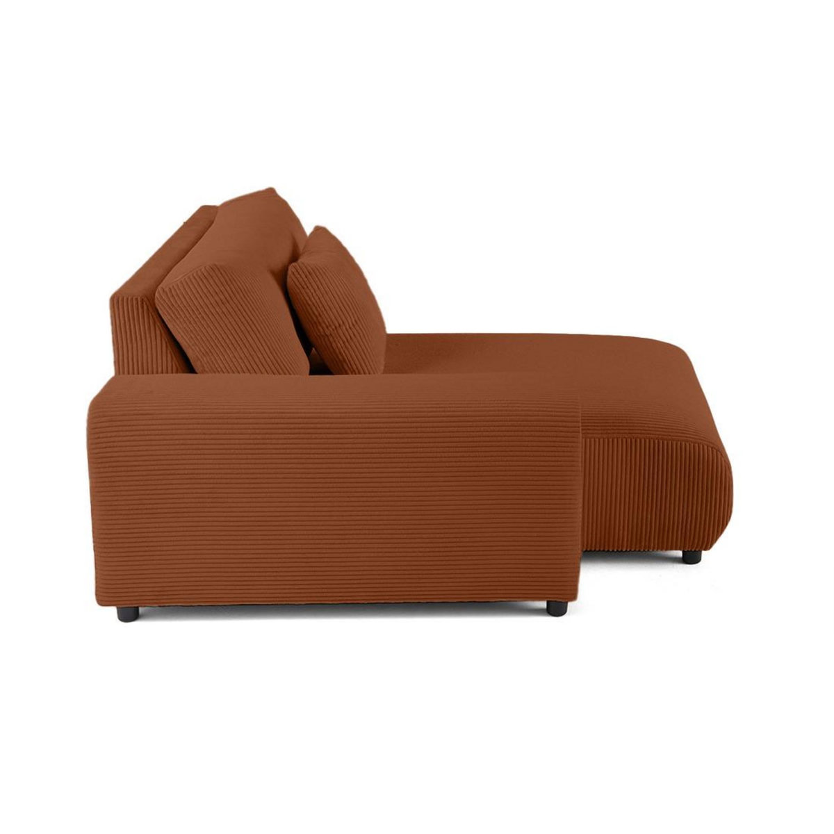 LISA DESIGN Garance - module d'assise méridienne gauche - en velours côtelé