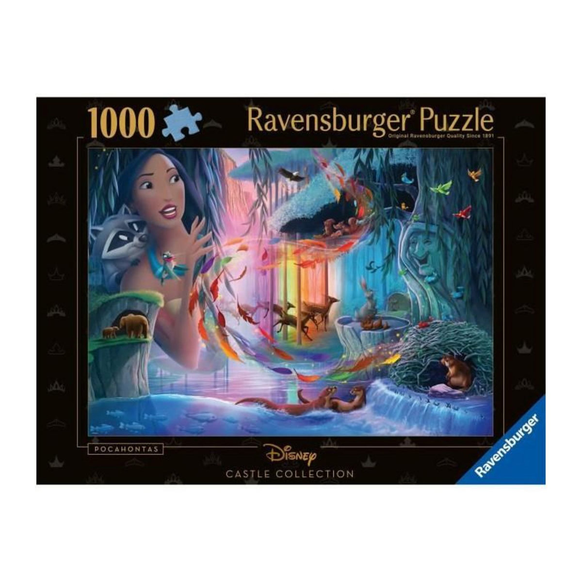 RAVENSBURGER Puzzle 1000 pieces Pocahontas, Collection Disney Princesses, des 14 ans, Disney, 12001344, Ravensburger