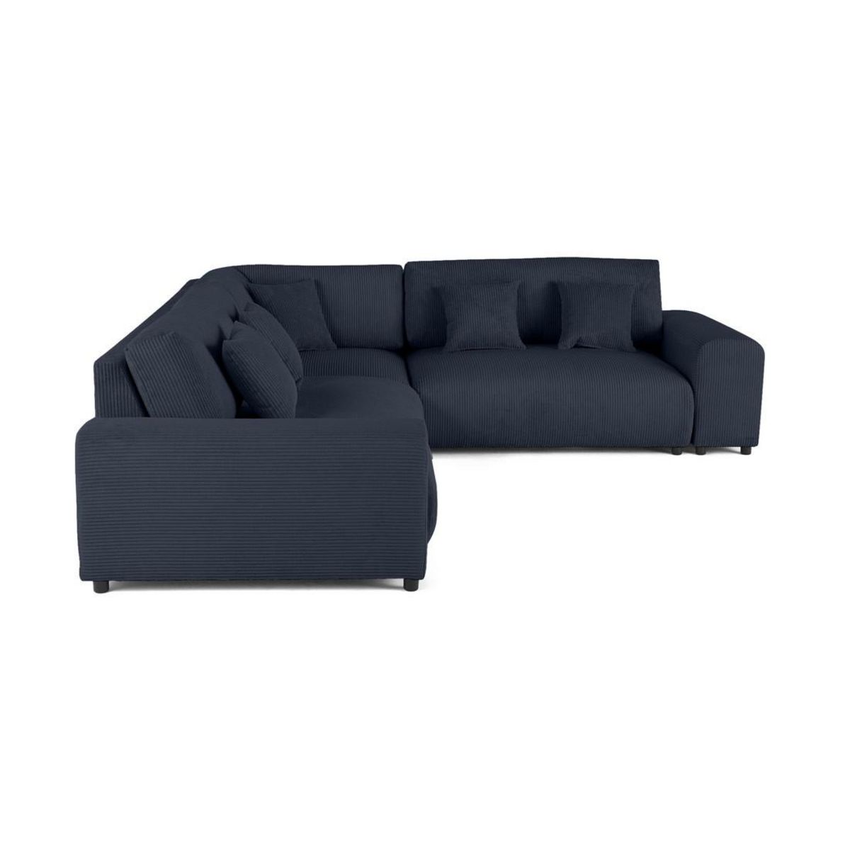 LISA DESIGN Garance - canapé modulable d'angle droit - 5 places - en velours côtelé