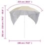 Voir la diapositive 6 : VIDAXL Parasol de plage avec parois laterales sable 215 cm