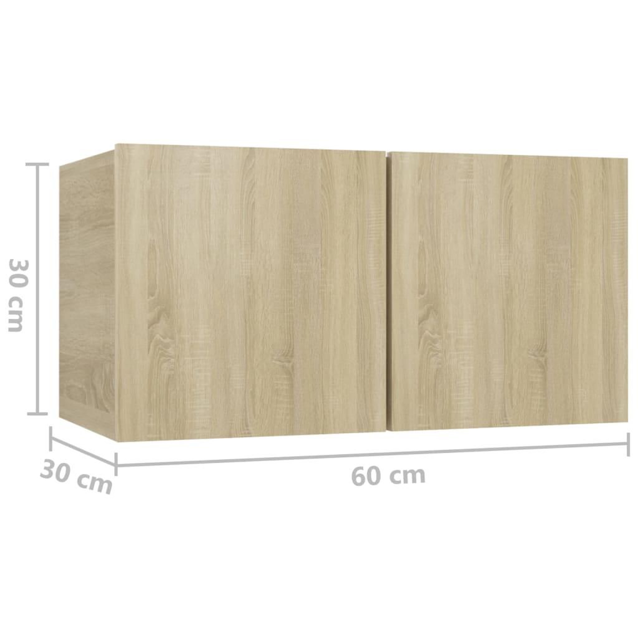 Voir la diapositive 6 : VIDAXL Meuble TV suspendu Chene sonoma 60x30x30 cm