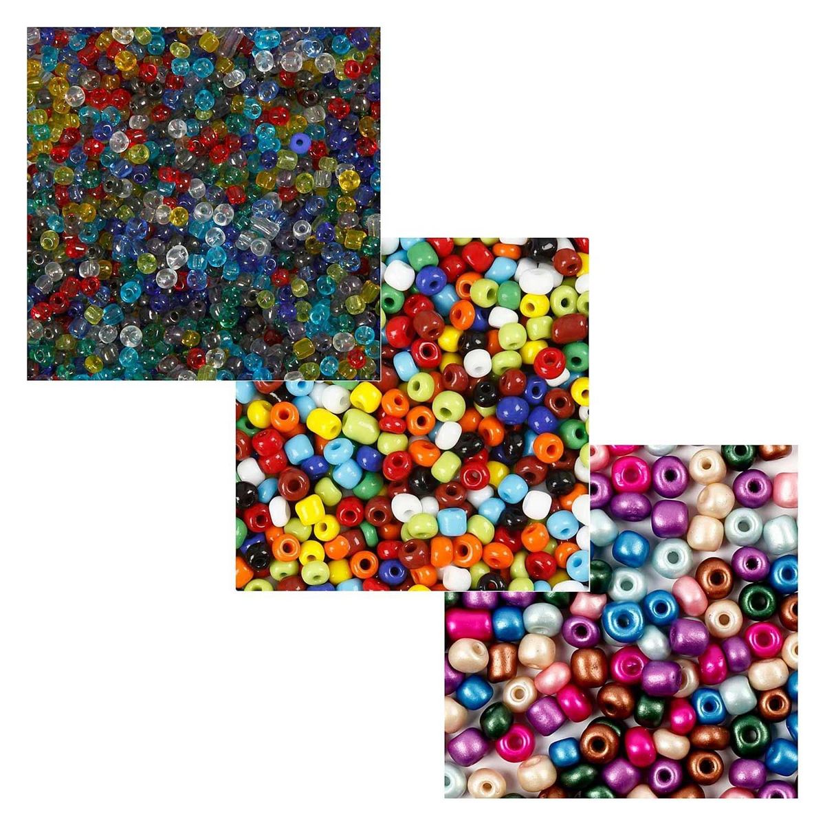 CREATIV COMPANY Perles de rocaille Ø 4 mm - 390 g