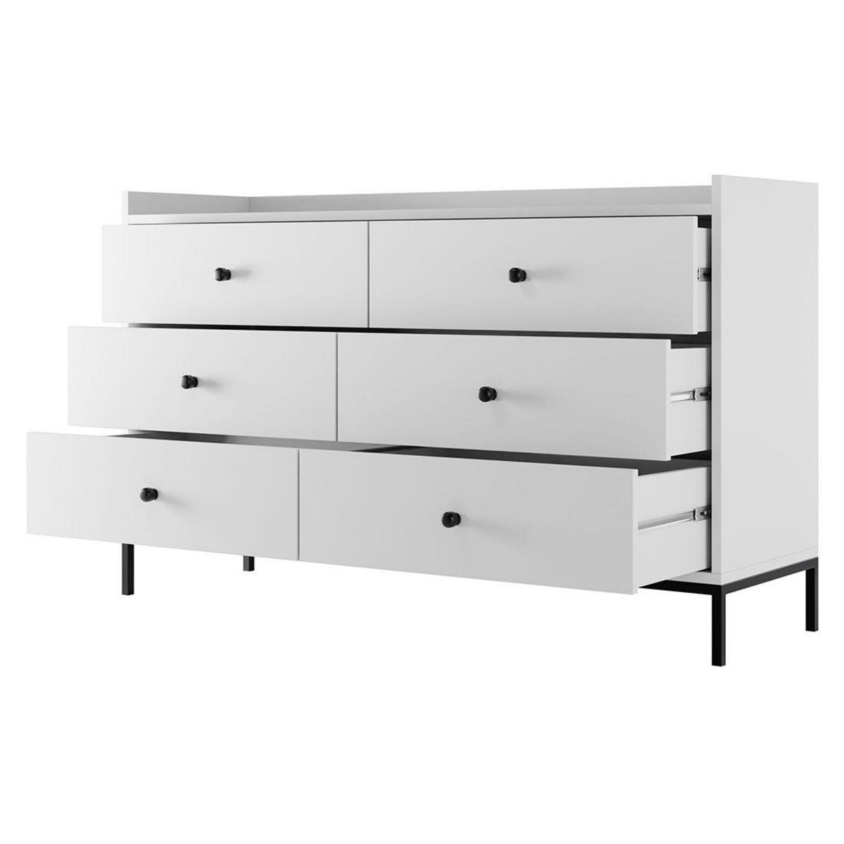 BEST MOBILIER Filipo - commode - blanc - 130 cm