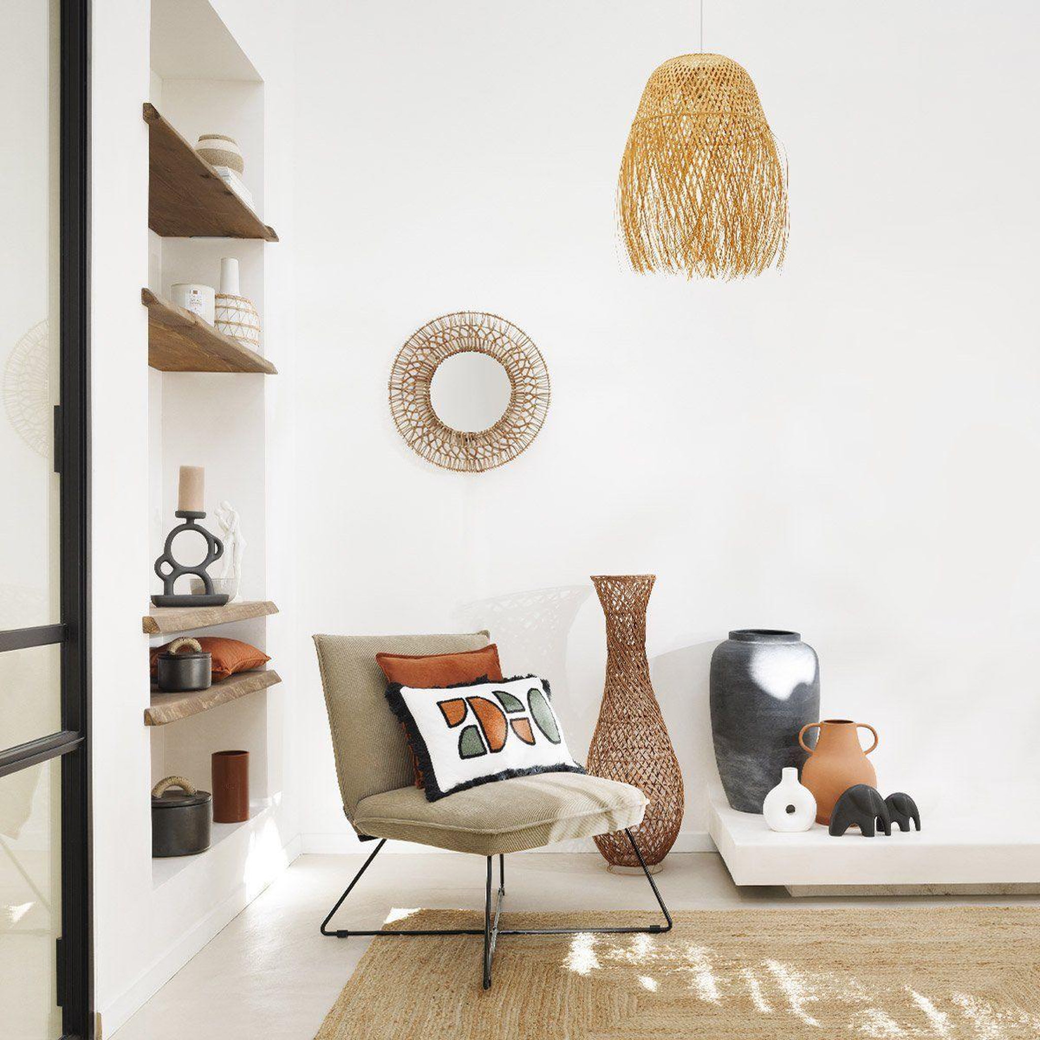 Voir la diapositive 3 : ATMOSPHERA Vase en céramique  avi  20cm caramel