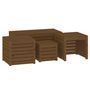 Voir la diapositive 2 : VIDAXL Ensemble de boîtes de jardin 4 pcs marron miel bois pin massif