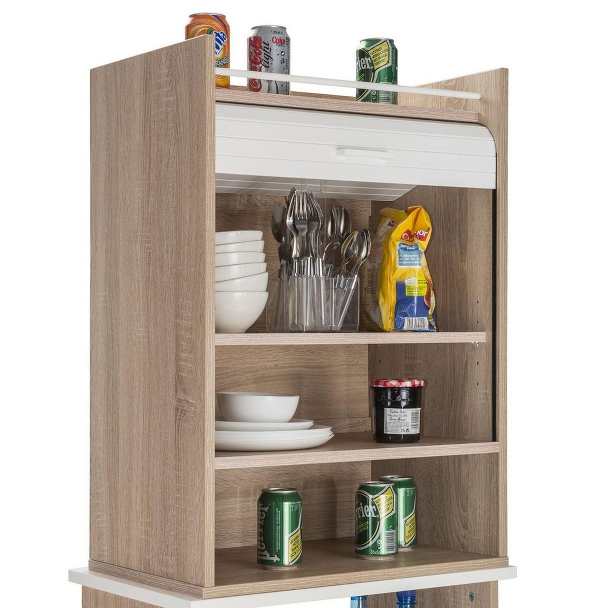 Rangement de cuisine à rideau 4 niches L54cm LUCK