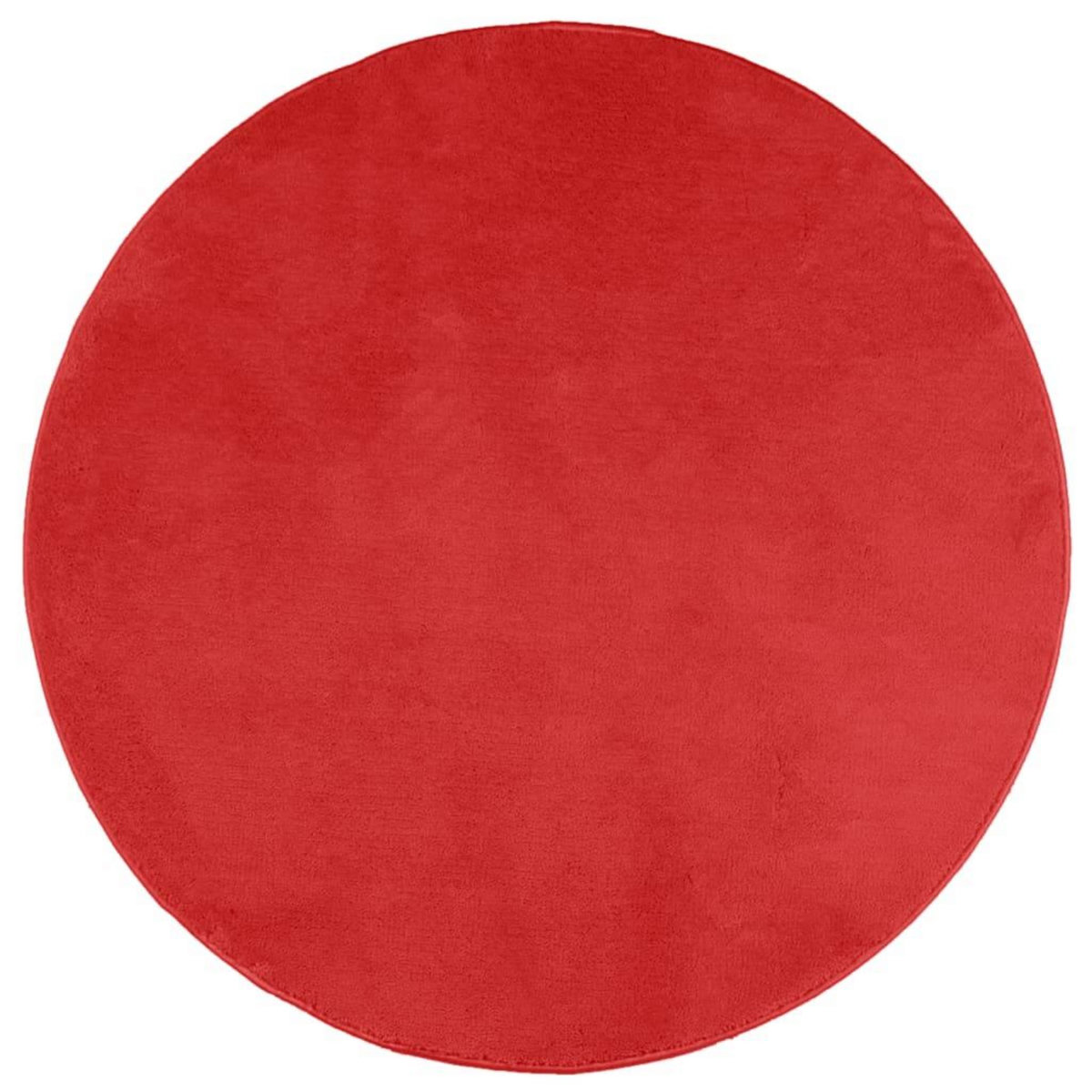 VIDAXL Tapis OVIEDO a poils courts rouge Ø 120 cm
