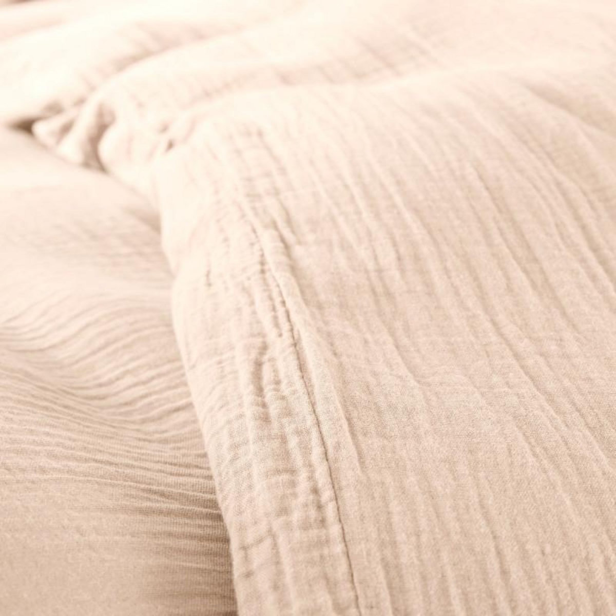 COTON PUR Parure de draps 4 pièces  Noah  Gaze de Coton pour lit 2 Places 160 cm