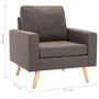 Voir la diapositive 6 : VIDAXL Fauteuil Taupe Tissu