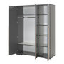 Voir la diapositive 2 : Paris Prix Armoire 3 Portes  London  195cm Gris Anthracite
