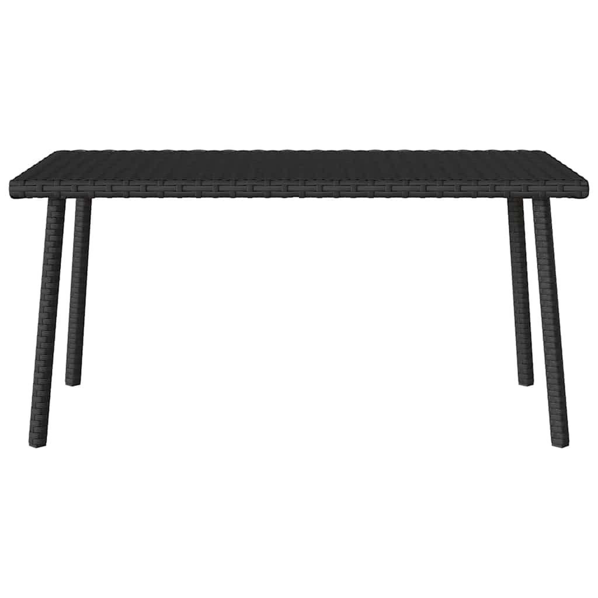 Voir la diapositive 4 : VIDAXL Table basse de jardin rectangulaire noir 80x40x37 cm rotin