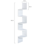 Voir la diapositive 4 : ID MARKET Etagère murale d'angle ISA 5 niveaux blanche