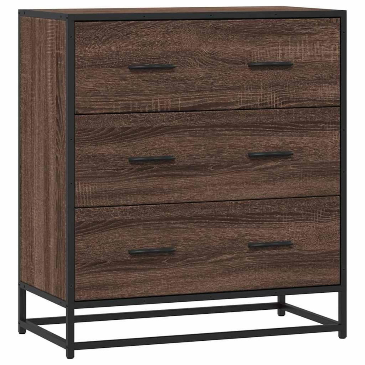 VIDAXL Buffet chene marron 68x35x76 cm bois d'ingenierie et metal