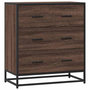 Voir la diapositive 2 : VIDAXL Buffet chene marron 68x35x76 cm bois d'ingenierie et metal