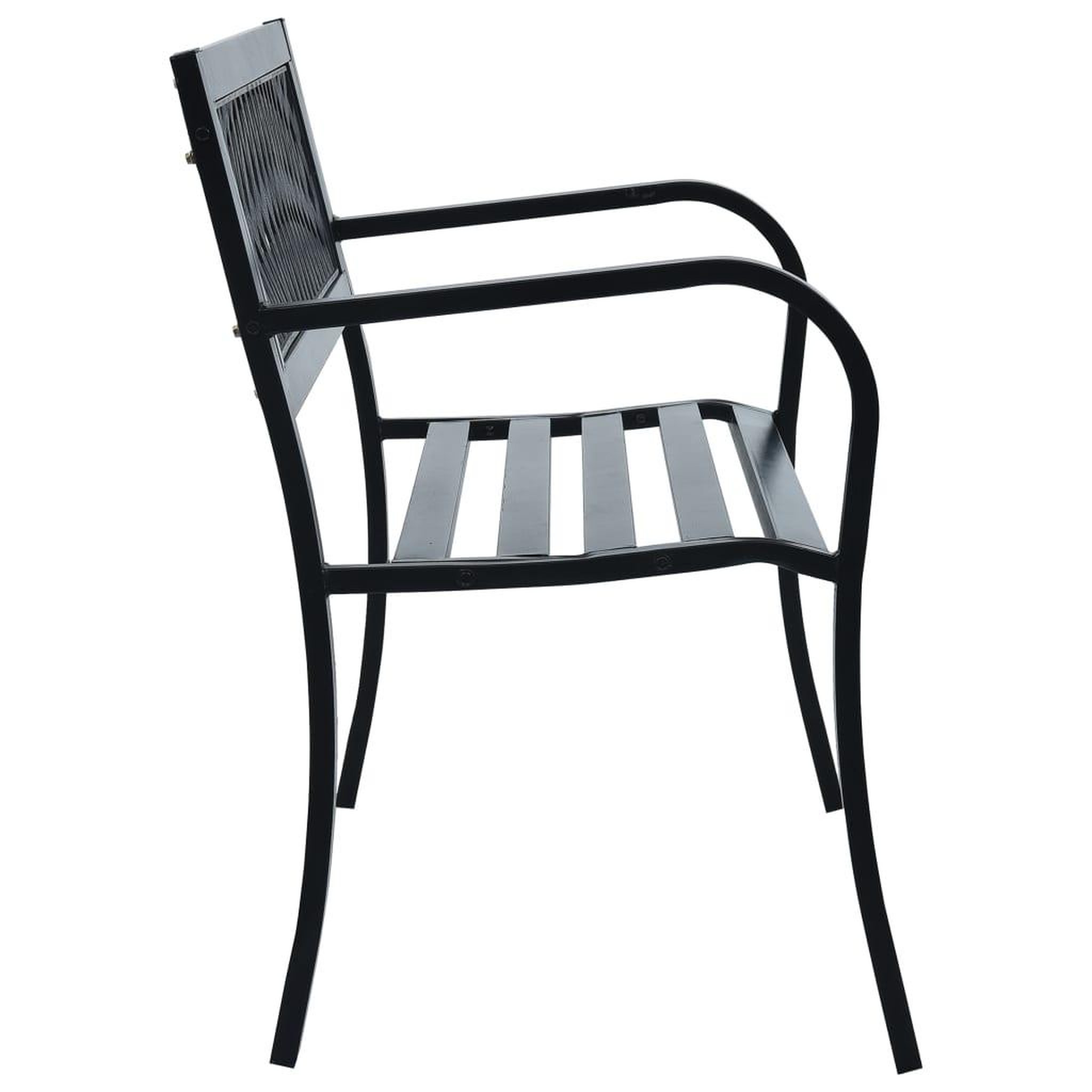 Voir la diapositive 3 : VIDAXL Banc de jardin 125 cm Noir Acier