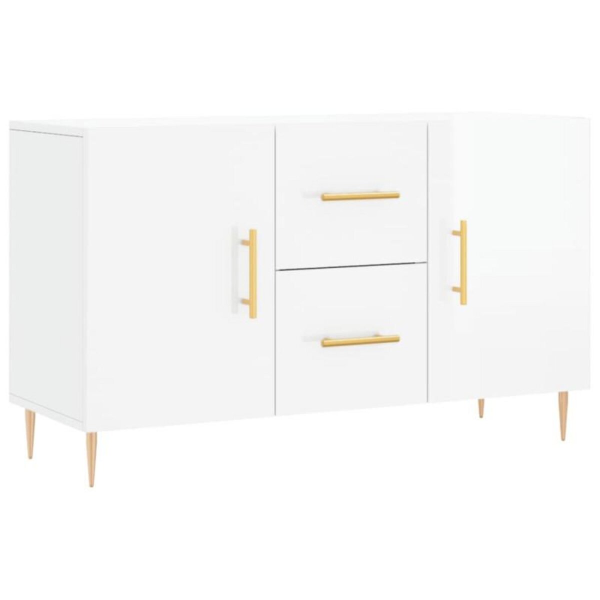 VIDAXL Buffet blanc brillant 100x36x60 cm bois d ingénierie