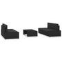 Voir la diapositive 2 : VIDAXL Salon de jardin 5 pcs Resine tressee Noir