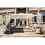Voir la diapositive 1 : Parasol déporté 3x3m aluminium à bandeau LED ecru CAPEO