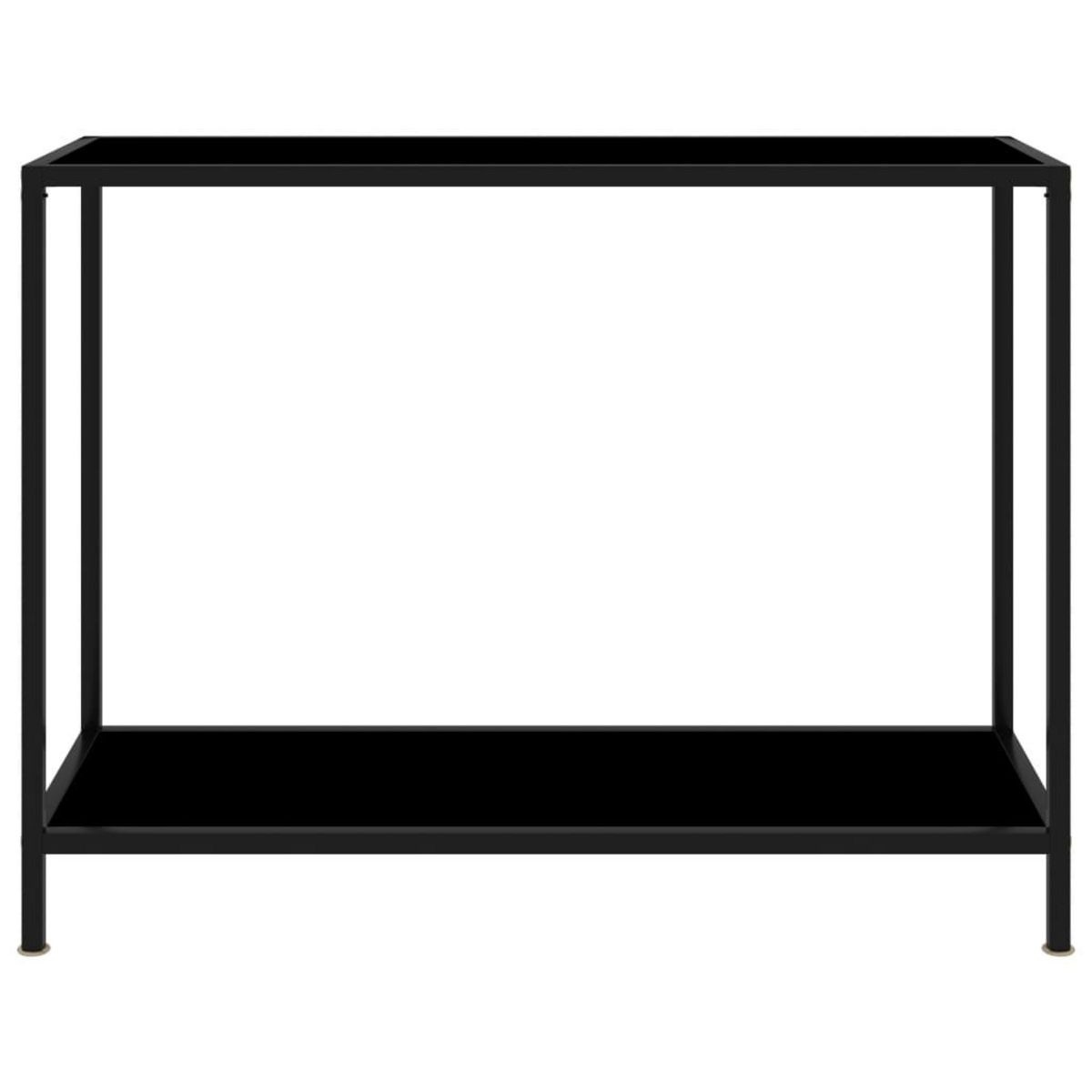 VIDAXL Table console Noir 100x35x75 cm Verre trempe