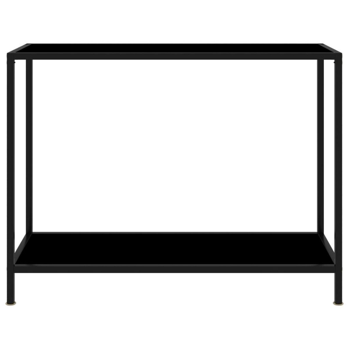 VIDAXL Table console Noir 100x35x75 cm Verre trempe