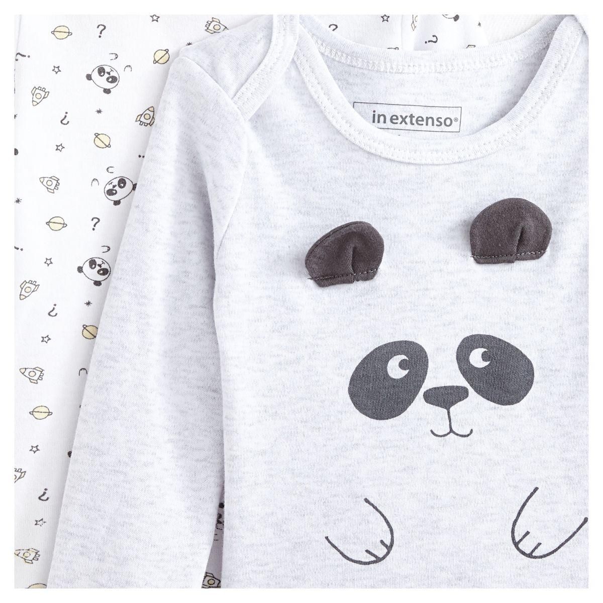 IN EXTENSO Lot de 3 bodies manches longues bébé garçon