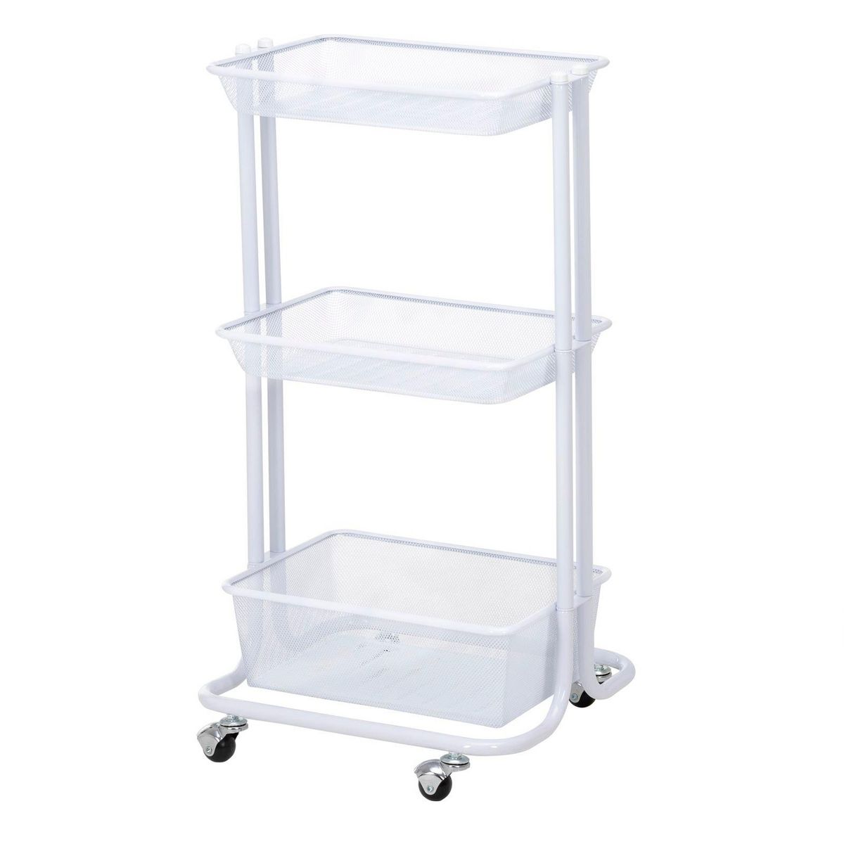 IDIMEX Desserte à roulettes VALIENTE, avec 3 bacs de rangement en métal