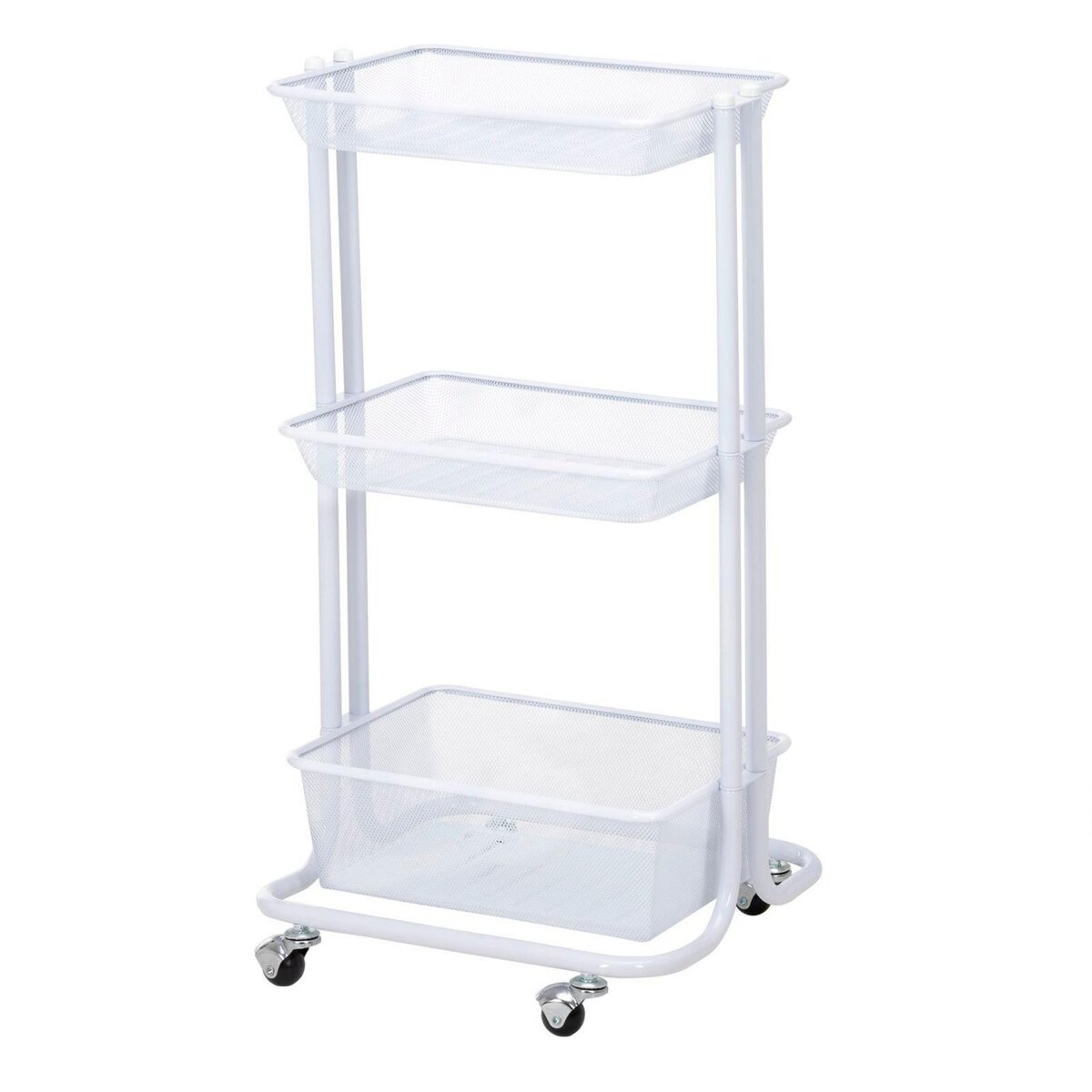 IDIMEX Desserte à roulettes VALIENTE, avec 3 bacs de rangement en métal