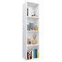Voir la diapositive 3 : VIDAXL Bibliotheque/Meuble TV Blanc 36x30x143 cm Bois d'ingenierie