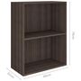 Voir la diapositive 6 : VIDAXL Bibliotheque bois d'ingenierie 60x31x78 cm Chene sonoma gris