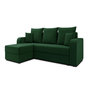 Voir la diapositive 1 : BEST MOBILIER Harvey - canapé d'angle réversible 4 places convertible avec coffre en velours