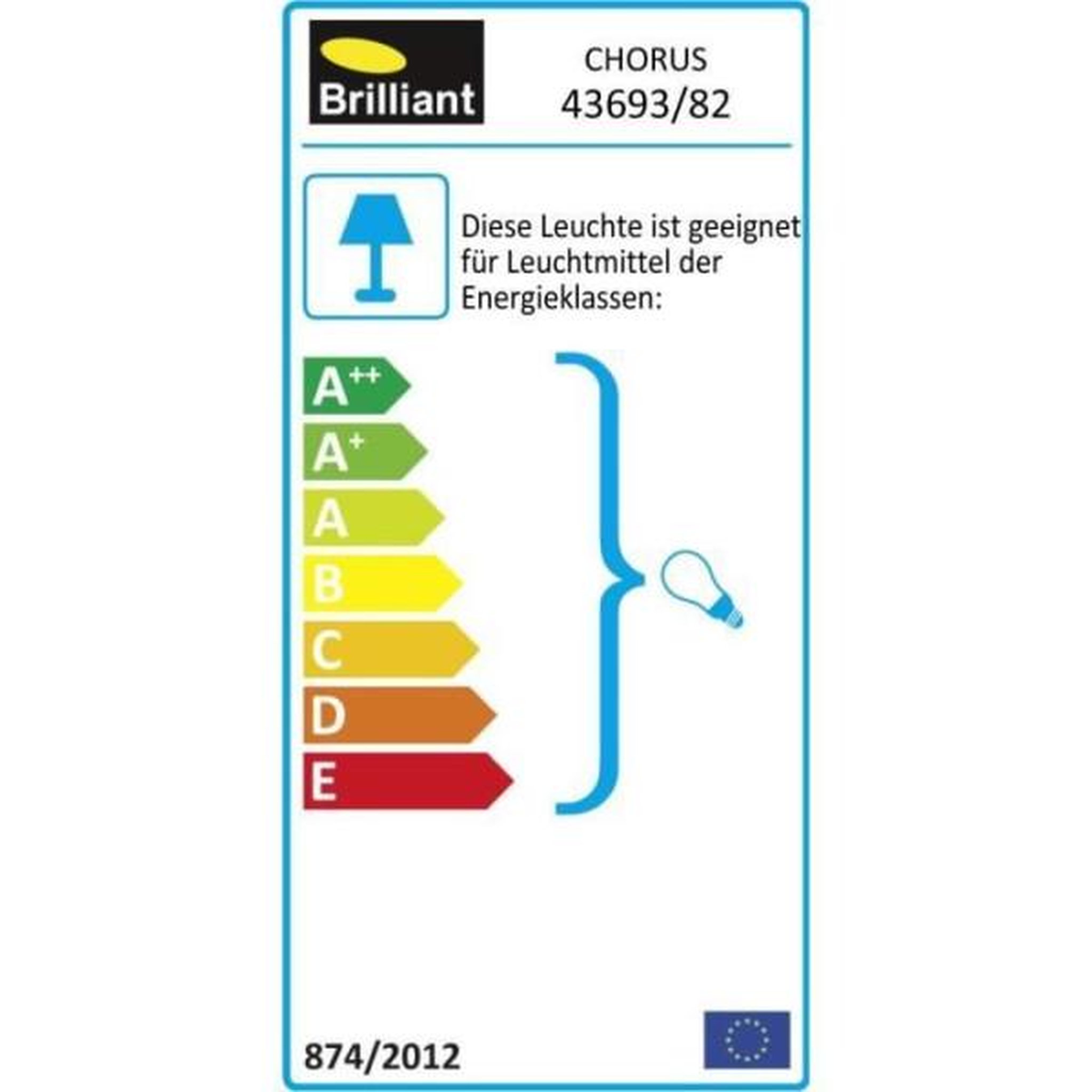 Voir la diapositive 2 : BRILLIANT Lampe a poser LED CHORUS - BRILLIANT - Coloris acier - E27 - 1x10W