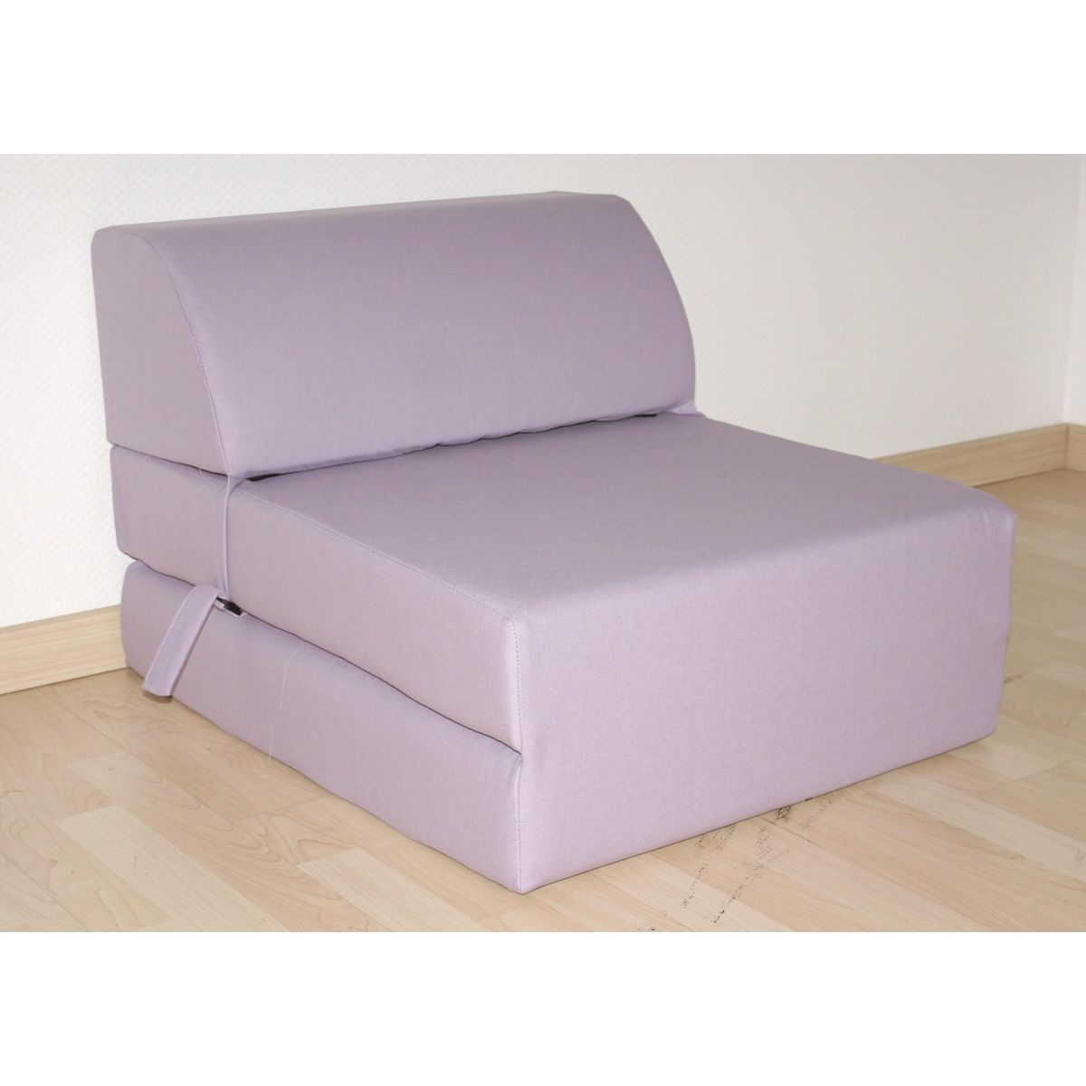 Chauffeuse convertible 1 place en tissu uni CHAPI