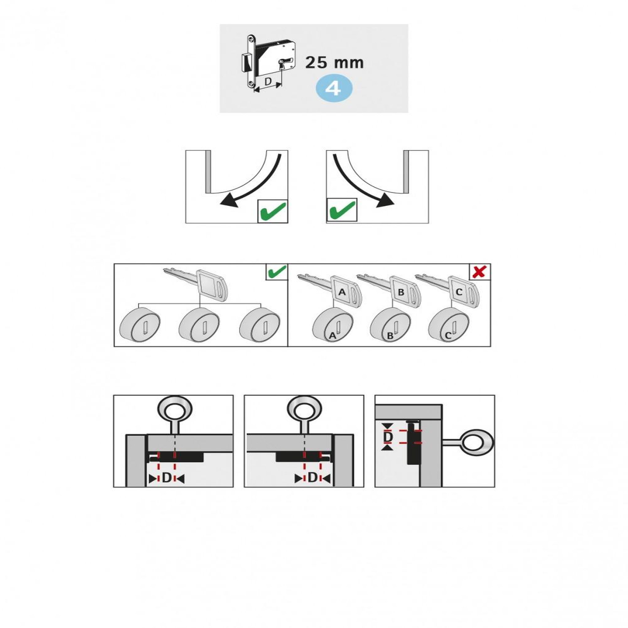 CENTRALE BRICO Serrure de meuble acier en applique HETTICH 25 mm réversible