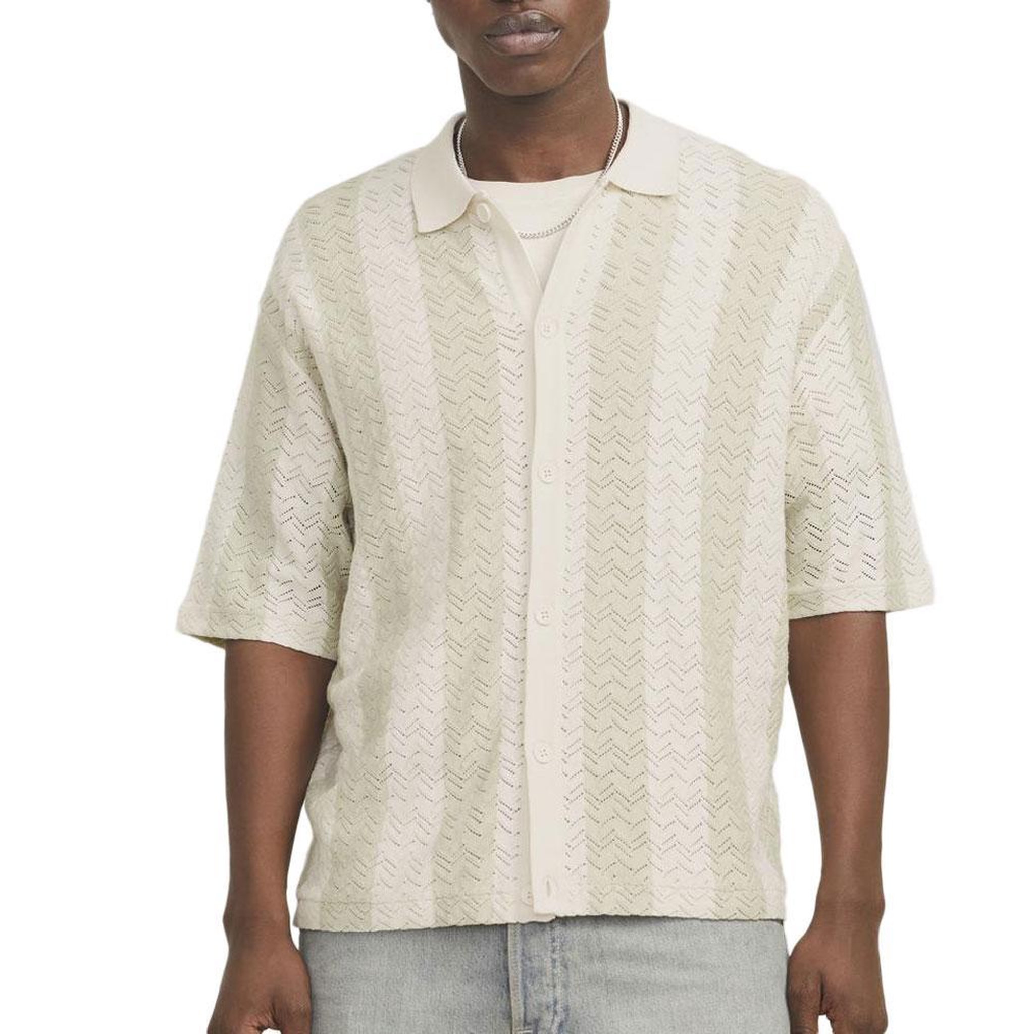 Voir la diapositive 4 : Jack & Jones Chemise Beige/Verte Homme Jack & Jones Ortyler
