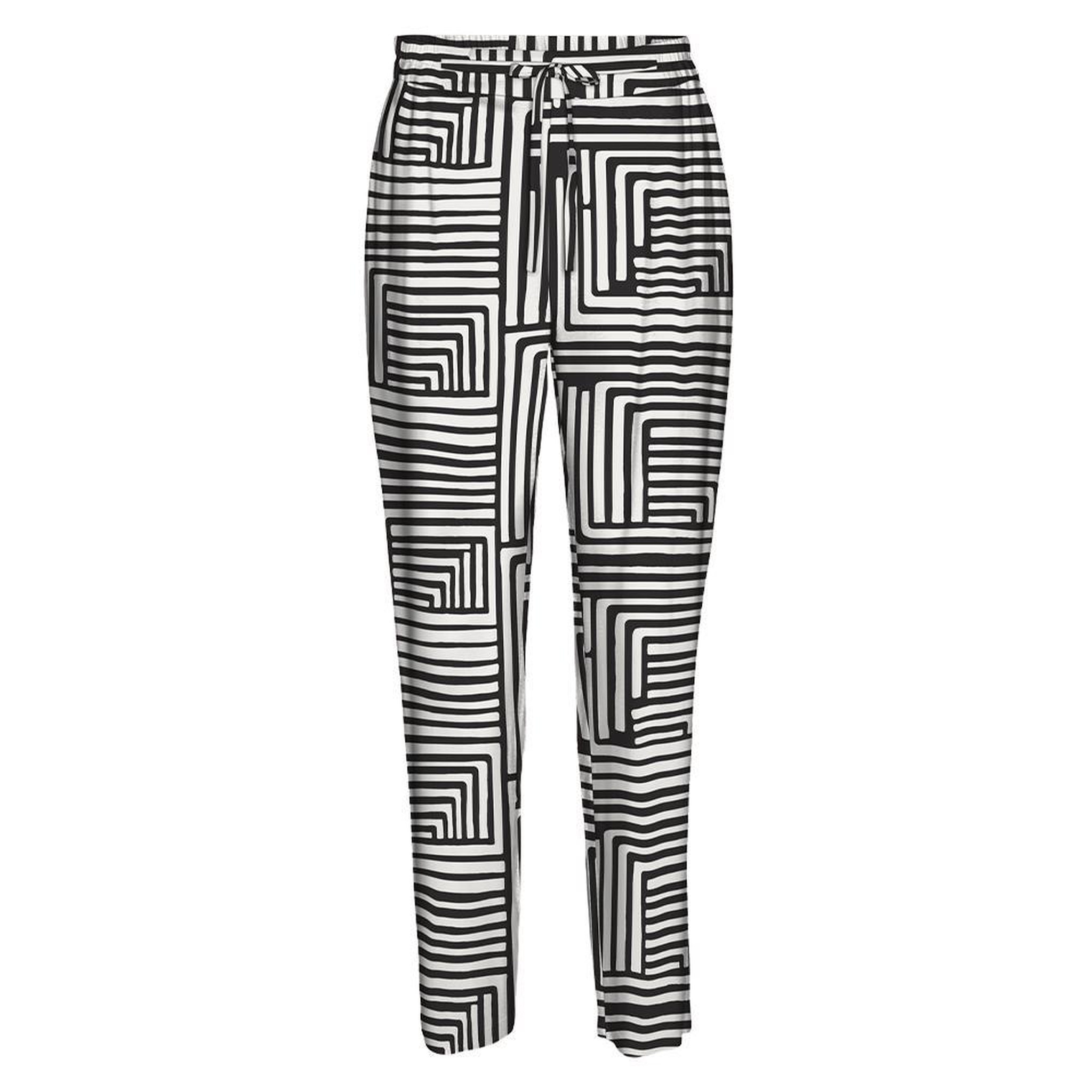 Vero Moda Pantalon fluide Noir/Blanc Femme Vero Moda  Joy