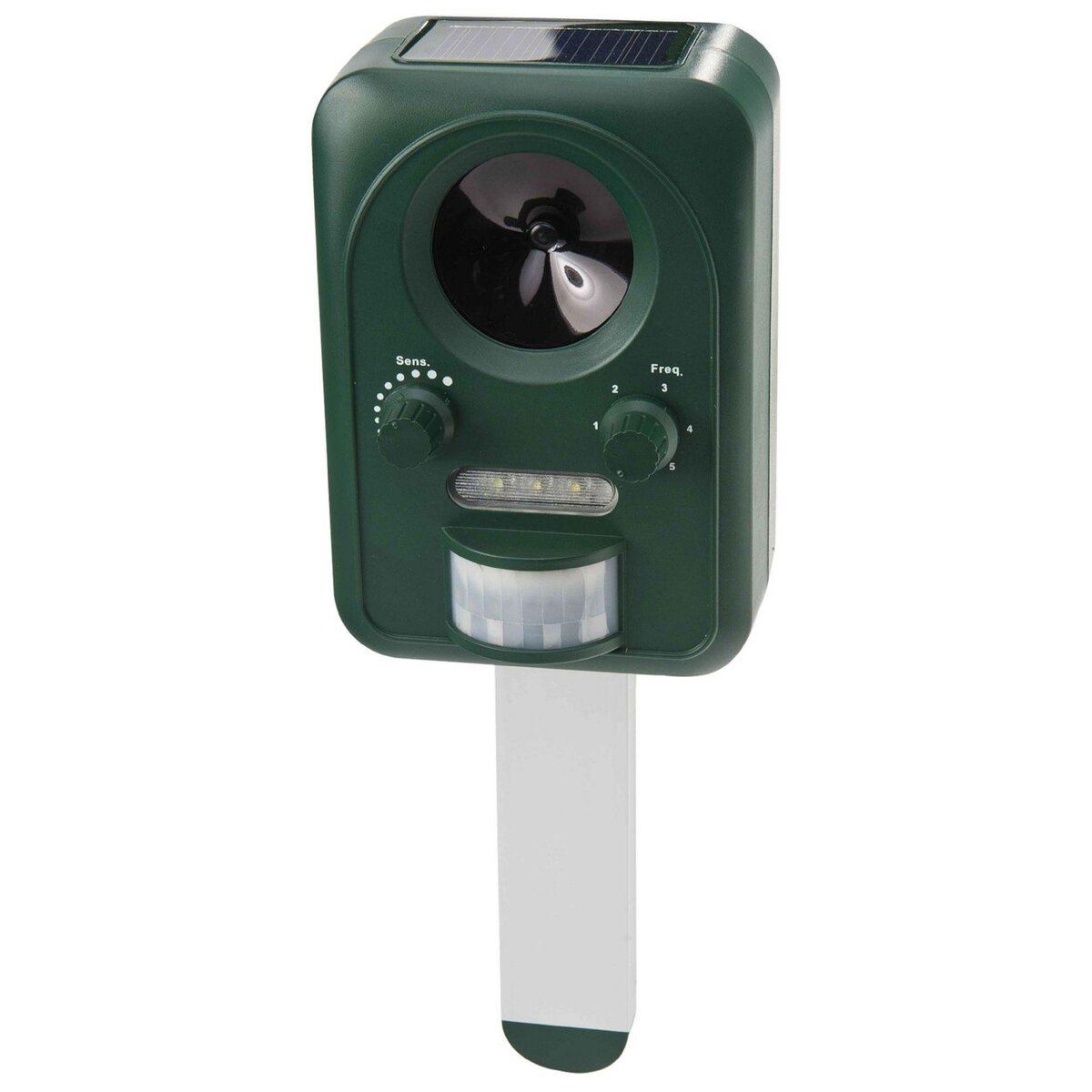 Genius ideas Répulsif à ultra son solaire avec détecteur de mouvement et flash