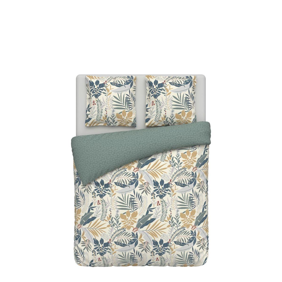 ACTUEL Parure housse de couette en satin de coton TAHINA 