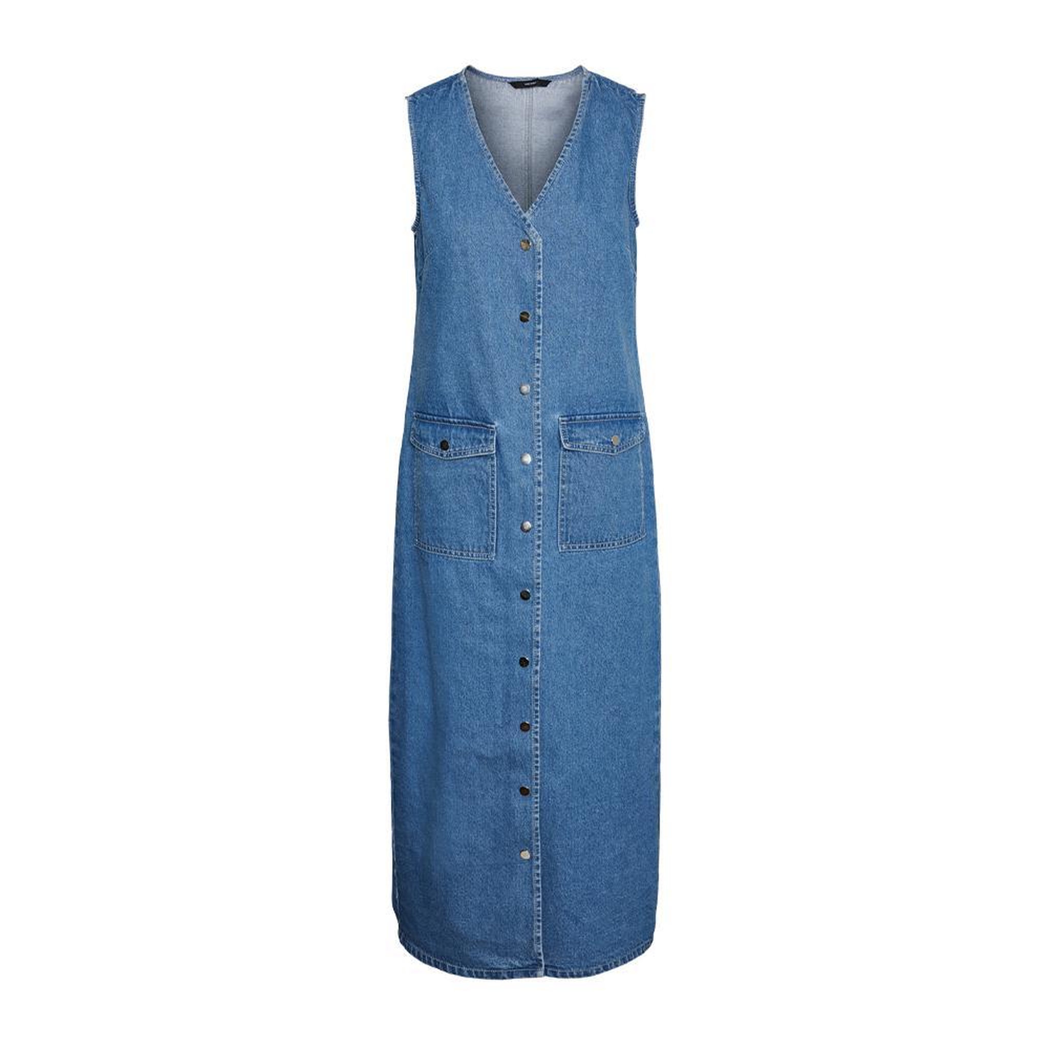 Vero Moda Robe en Jean   Femme Vero Moda Maxi. Coloris disponibles : Bleu