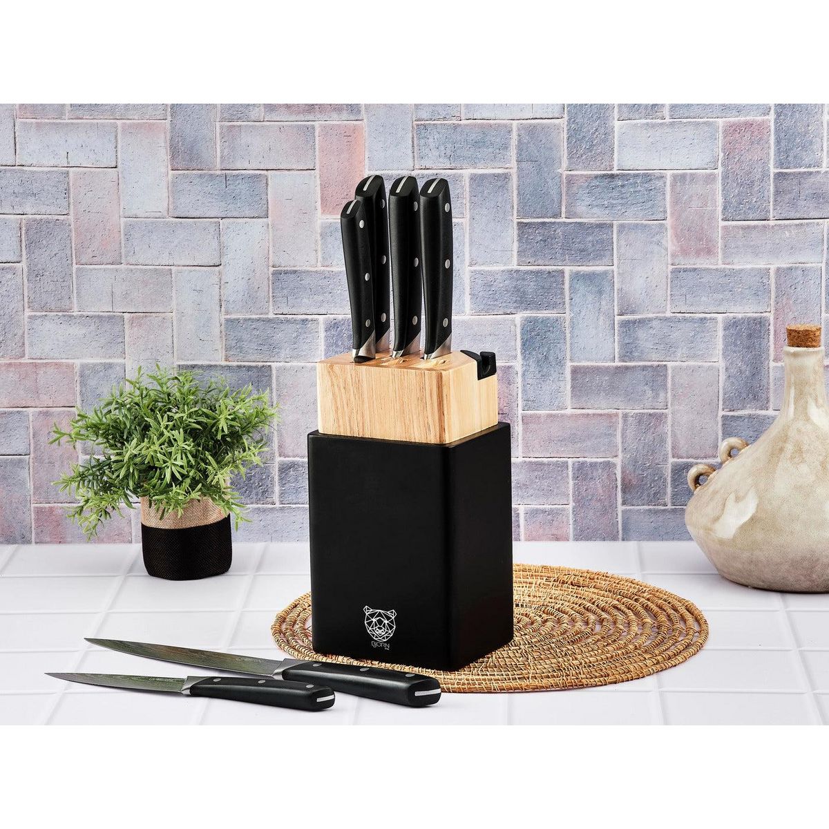 BJORN Bloc couteaux de cuisine ERLING PORVOO - 8 pièces