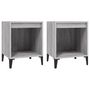 Voir la diapositive 2 : VIDAXL Tables de chevet 2 pcs Sonoma gris 40x35x50 cm