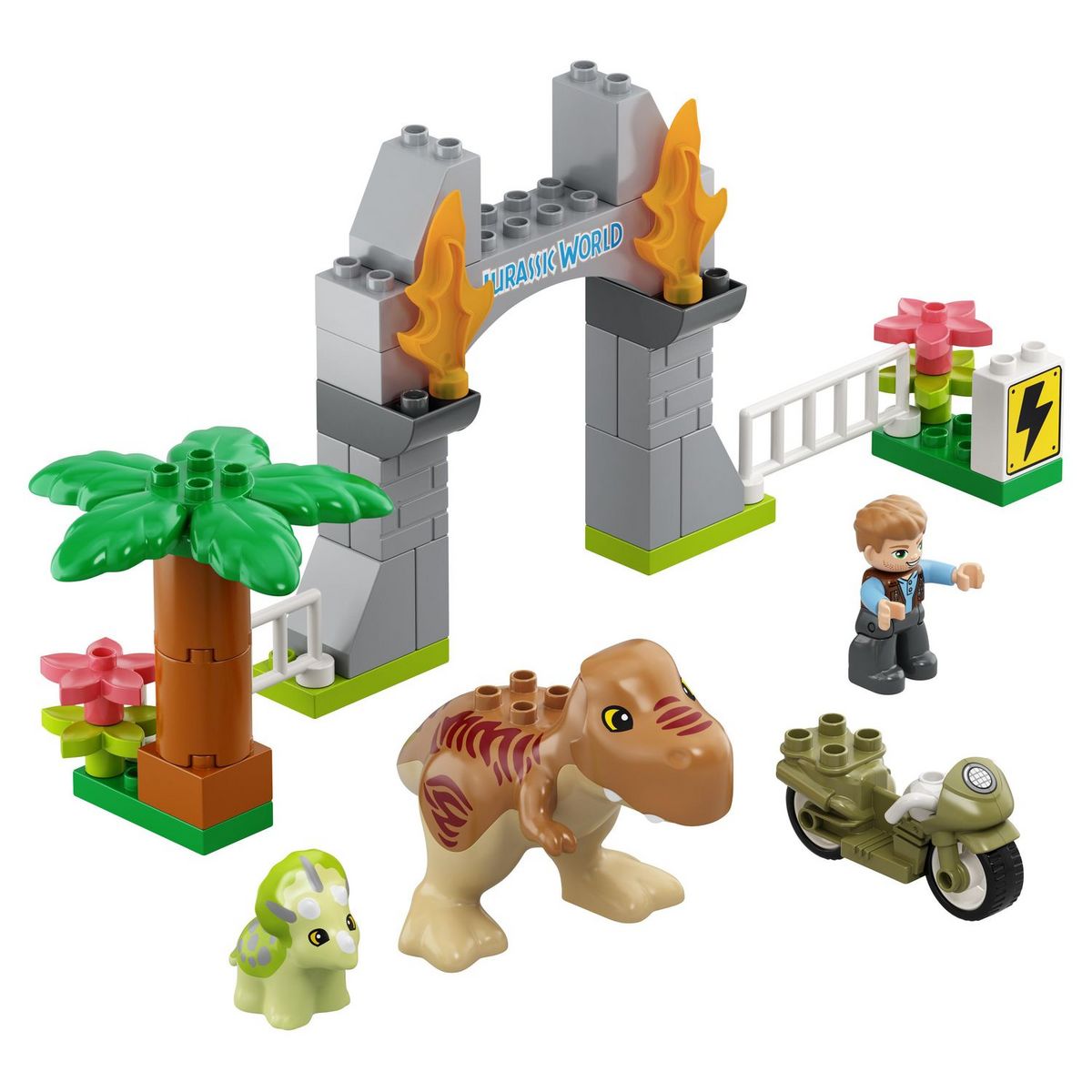 LEGO DUPLO Jurassic World 10939 - L'évasion du T. Rex et du Triceratops