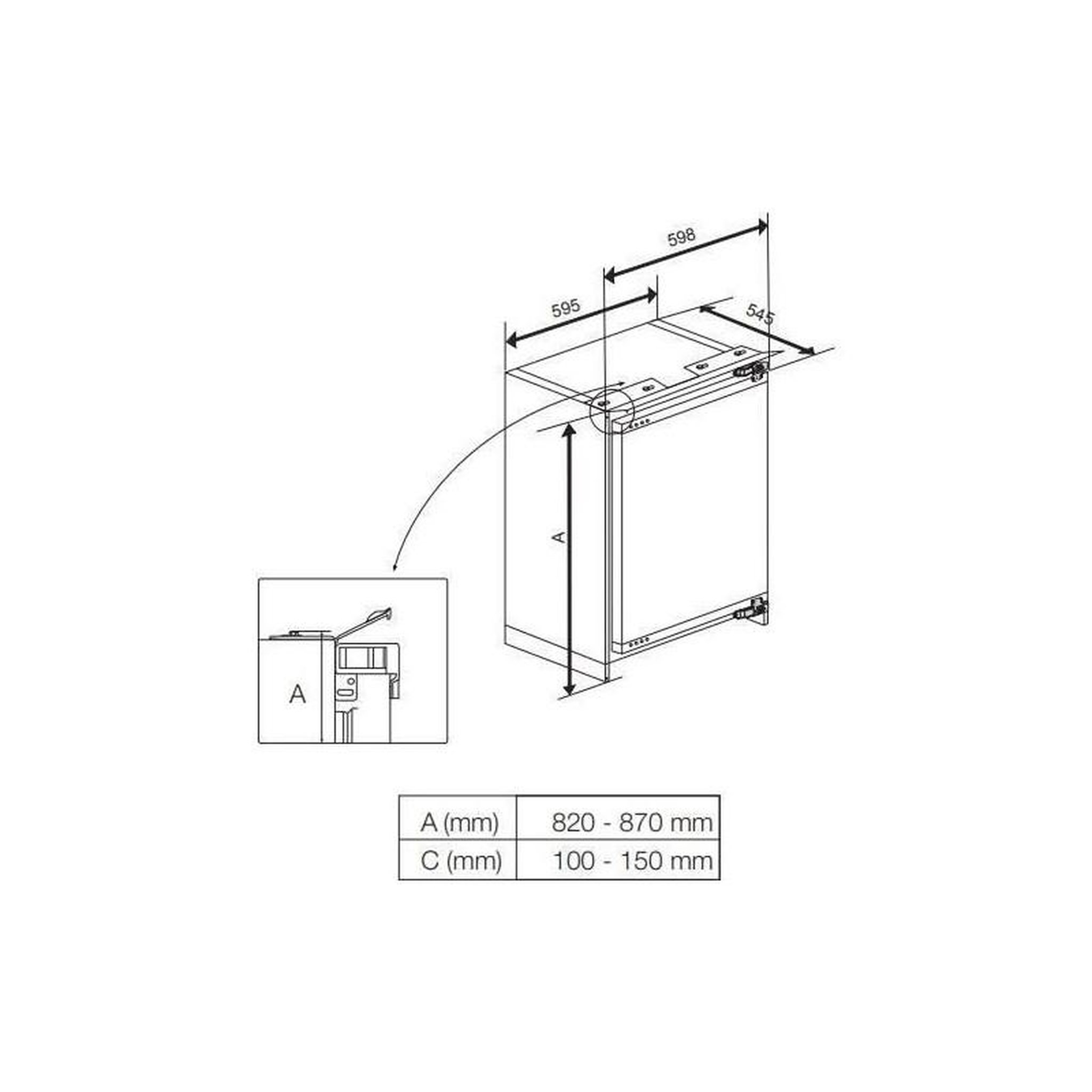 Voir la diapositive 6 : Beko Congélateur intégrable à pantographe 94l - bu1204n