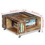 Voir la diapositive 6 : VIDAXL Table basse Bois de recuperation massif 70x70x35 cm