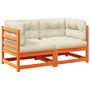 Voir la diapositive 2 : VIDAXL Salon de jardin 2 pcs avec coussins cire marron bois pin massif